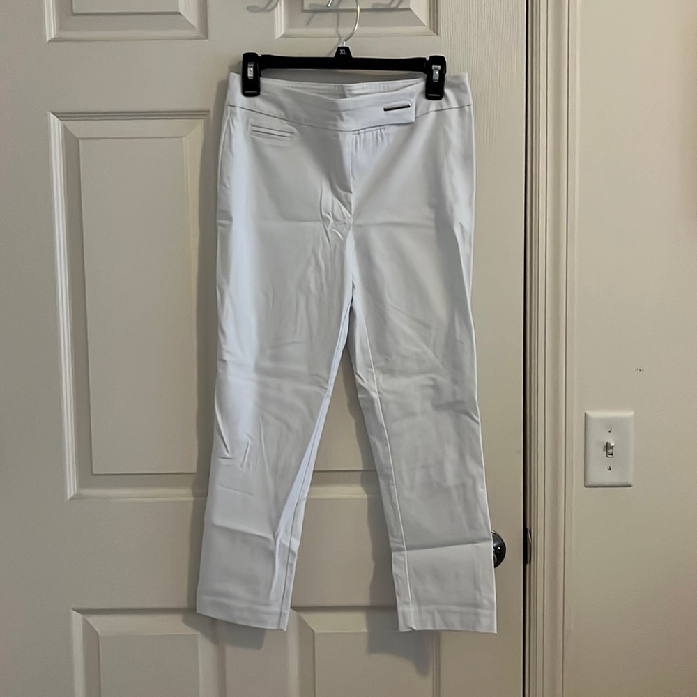 Jules & Leopold white cropped slacks